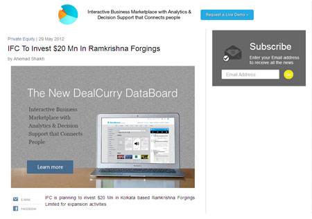 IFC is planning to invest $20 Mn in Kolkata based Ramkrishna Forgings Limited for expansion activities