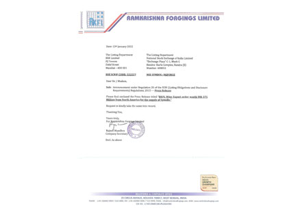Press Release – 13th January 2022