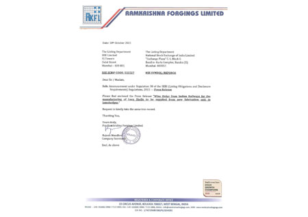 Press Release – 18th October 2021(2nd)