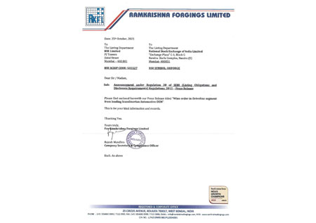 Press Release – 25th October 2021