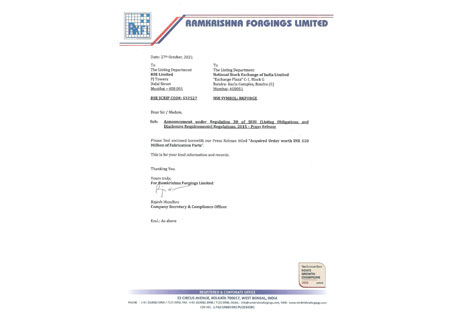 Press Release – 27th October 2021