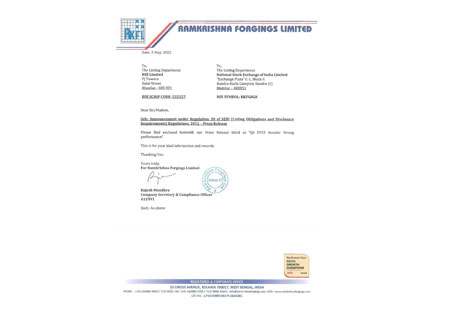Press Release – 3rd May 2022